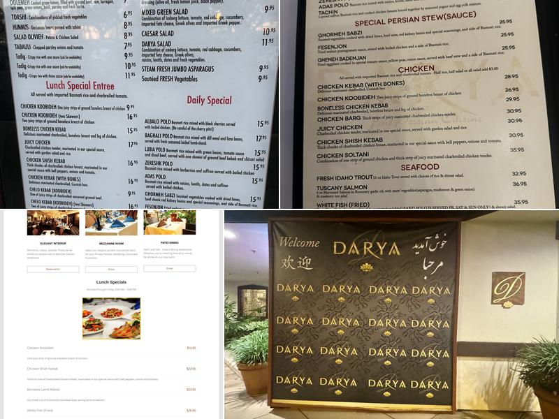 Darya Menu