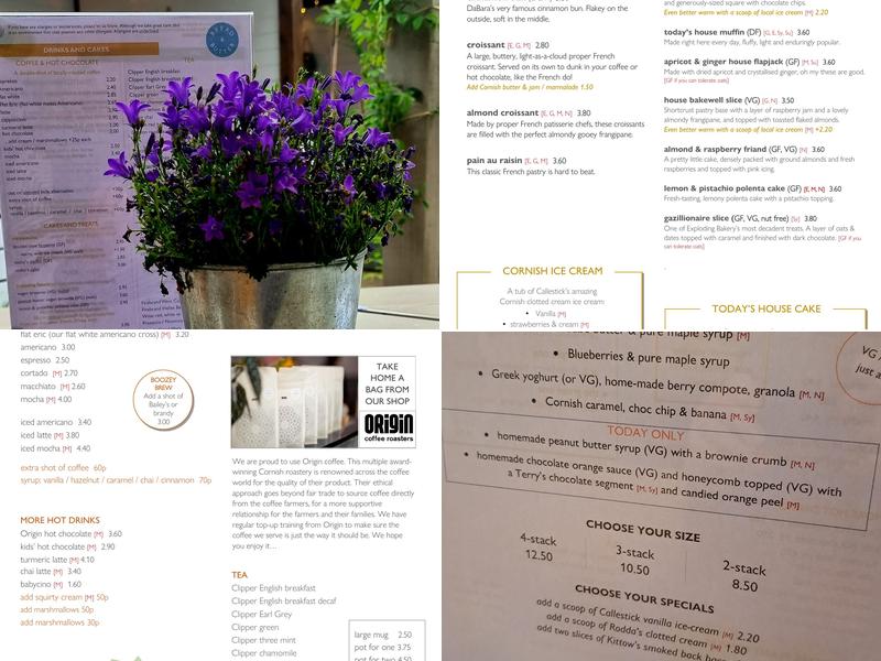 Bread & Butter (cafe in Truro) Menu