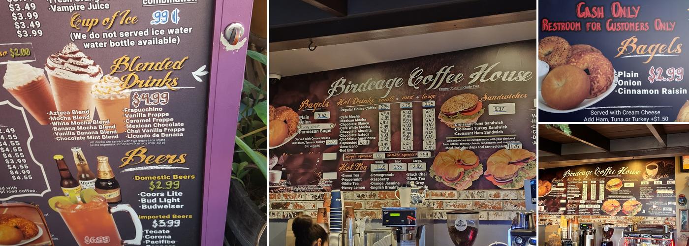 Birdcage Coffee House Menu