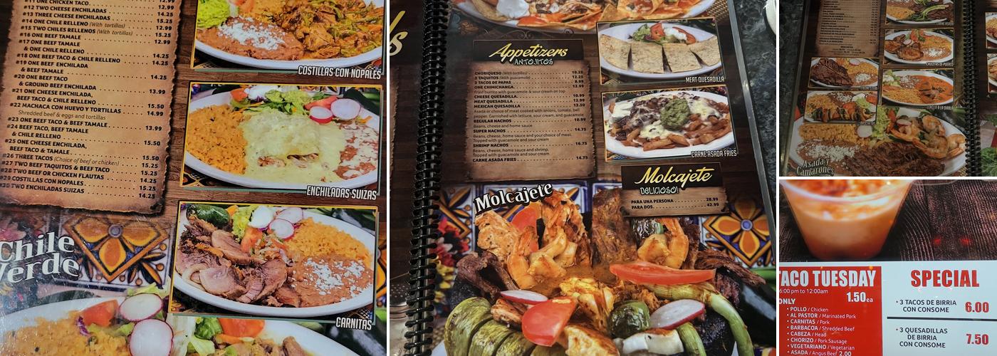 El Sauz Restaurant Menu