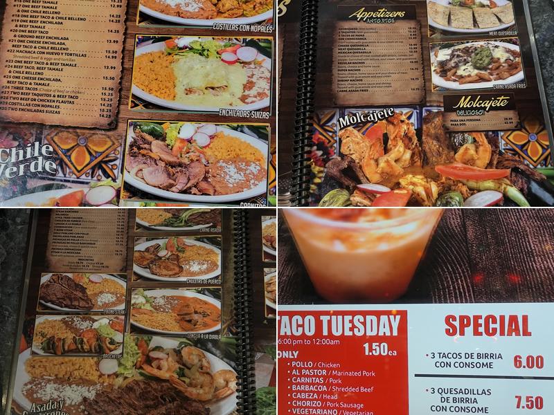 El Sauz Restaurant Menu