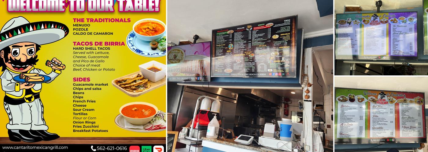 Cantarito Mexican Grill Menu