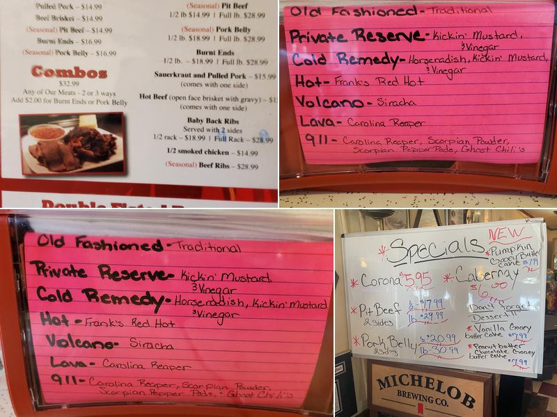 Chubby's Barbeque Menu