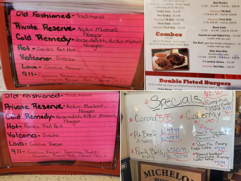 Chubby's Barbeque Menu