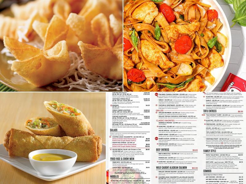 Pick Up Stix Fresh Asian Flavors Menu
