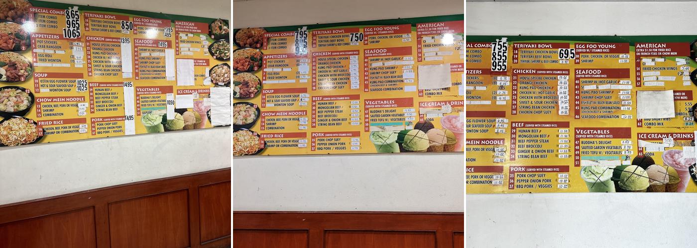 Lucky Express Menu