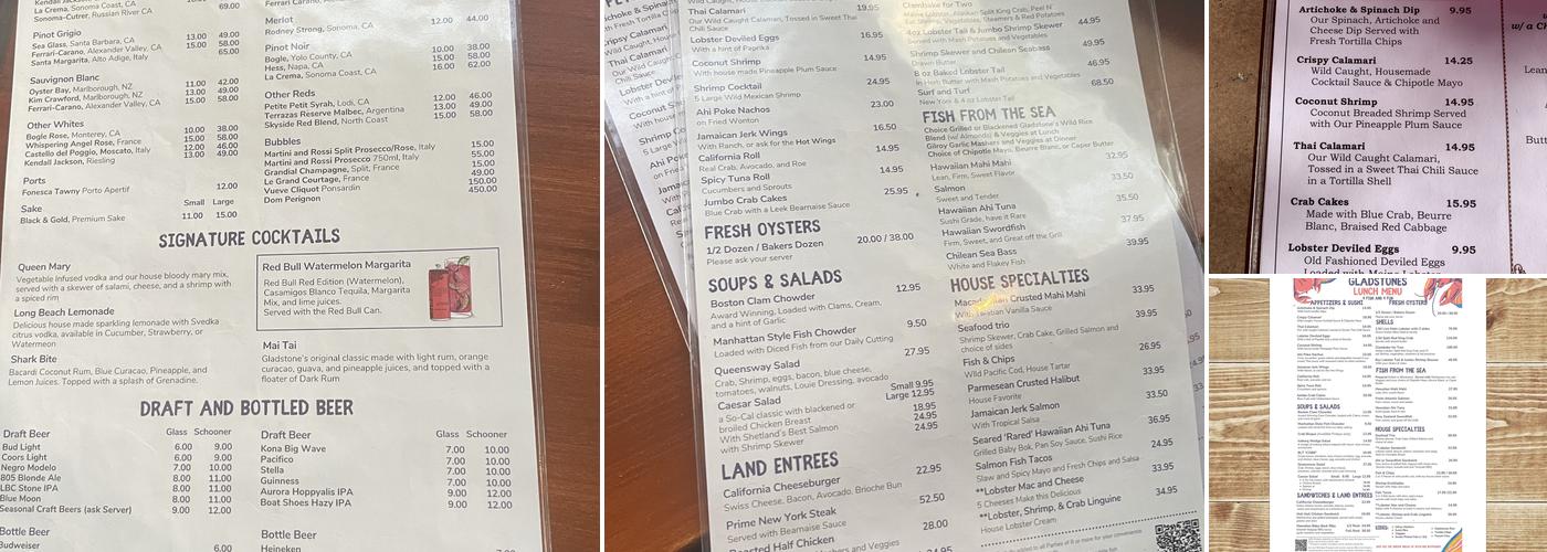 Gladstone's Long Beach Menu