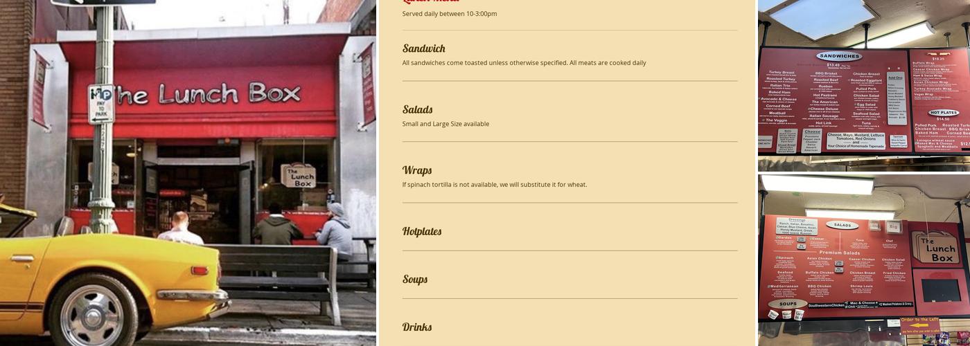 Lunch Box Menu