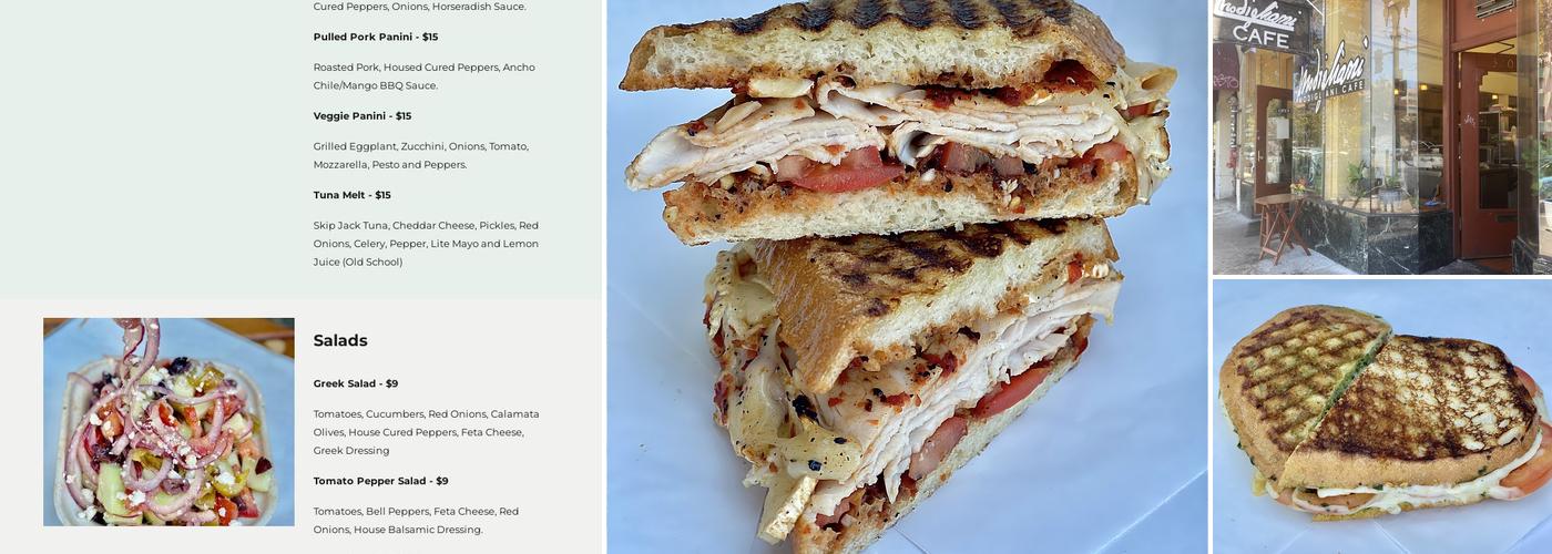 Modigliani Cafe Menu