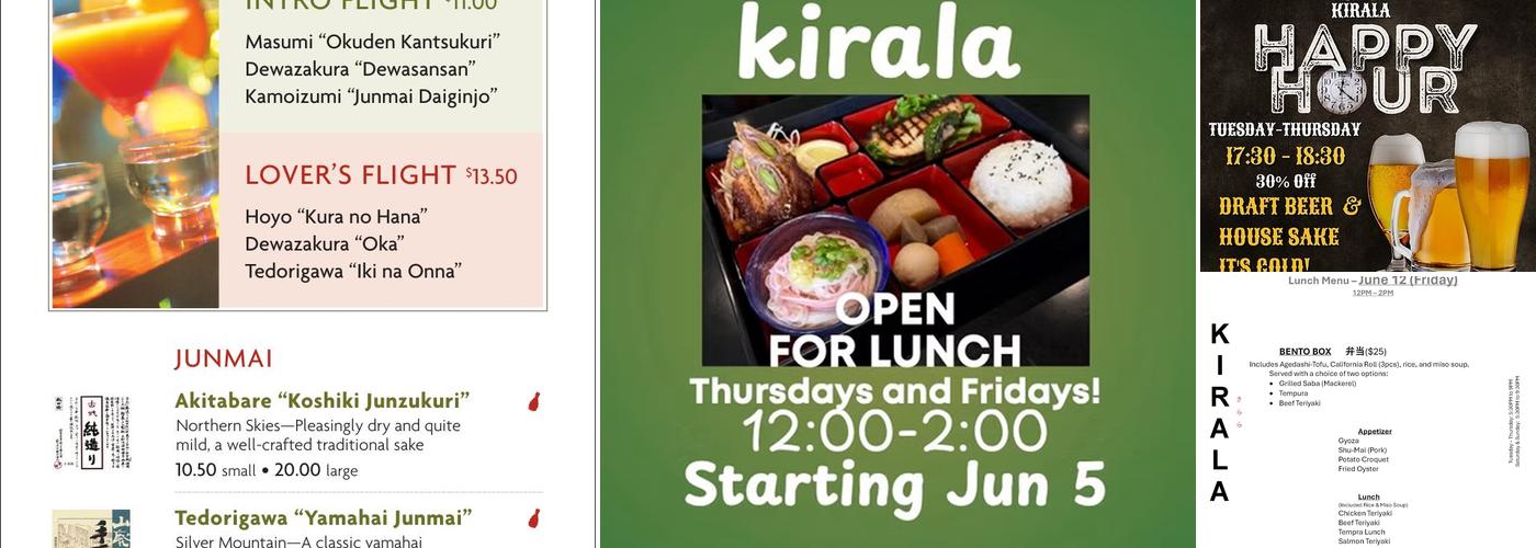 Kirala Menu