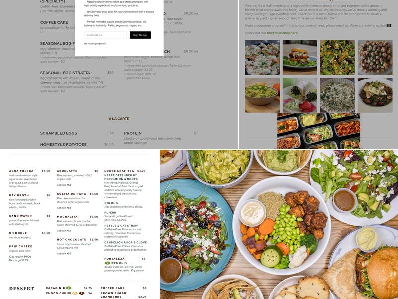 Café 15 Catering & Meal Plans Menu