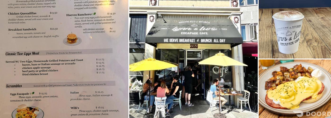 Lynn & Lu's Escapade Cafe Menu