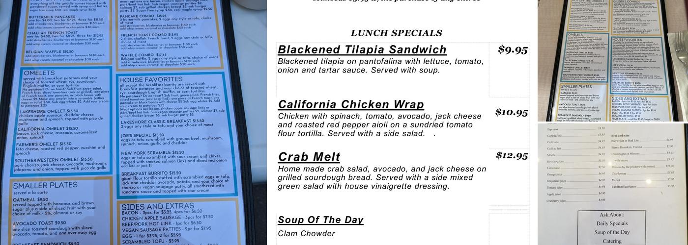 Lakeshore Cafe Menu