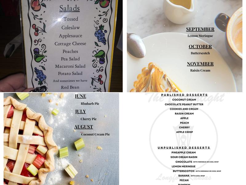 Coachlight Restaurant Menu