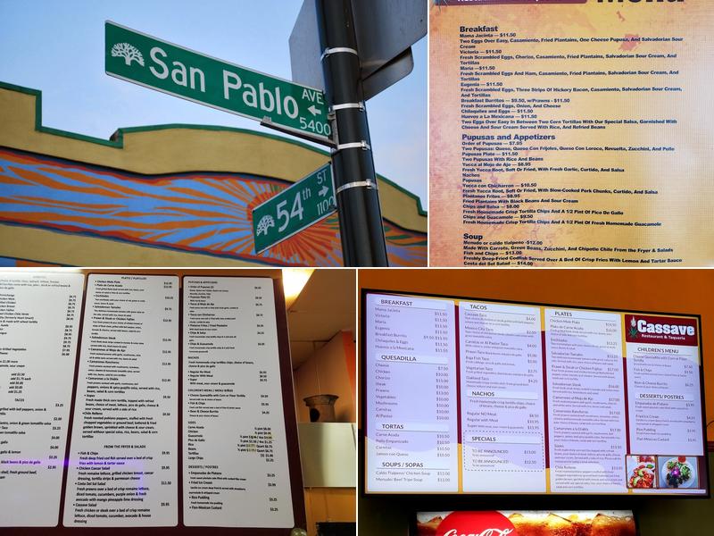 Cassave Menu
