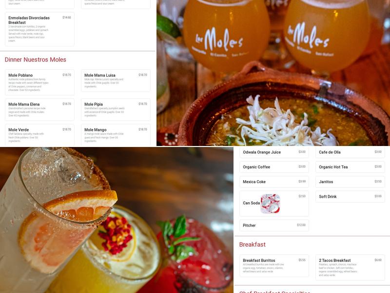 Los Moles Menu