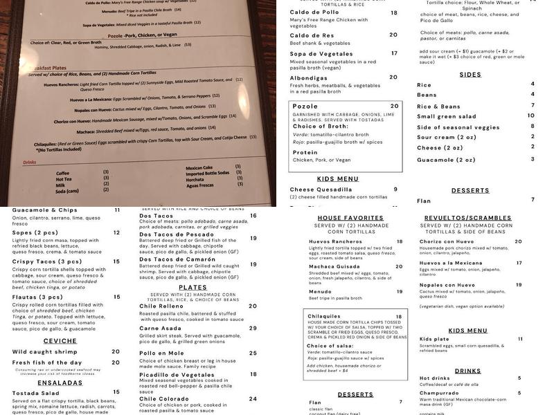 Obelisco Restaurant Menu