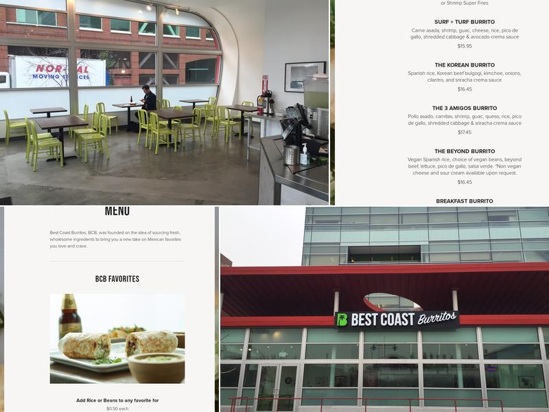 Best Coast Burritos Menu