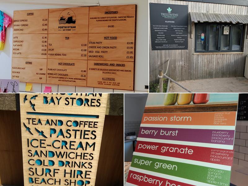 Porthcothan Bay Stores Menu