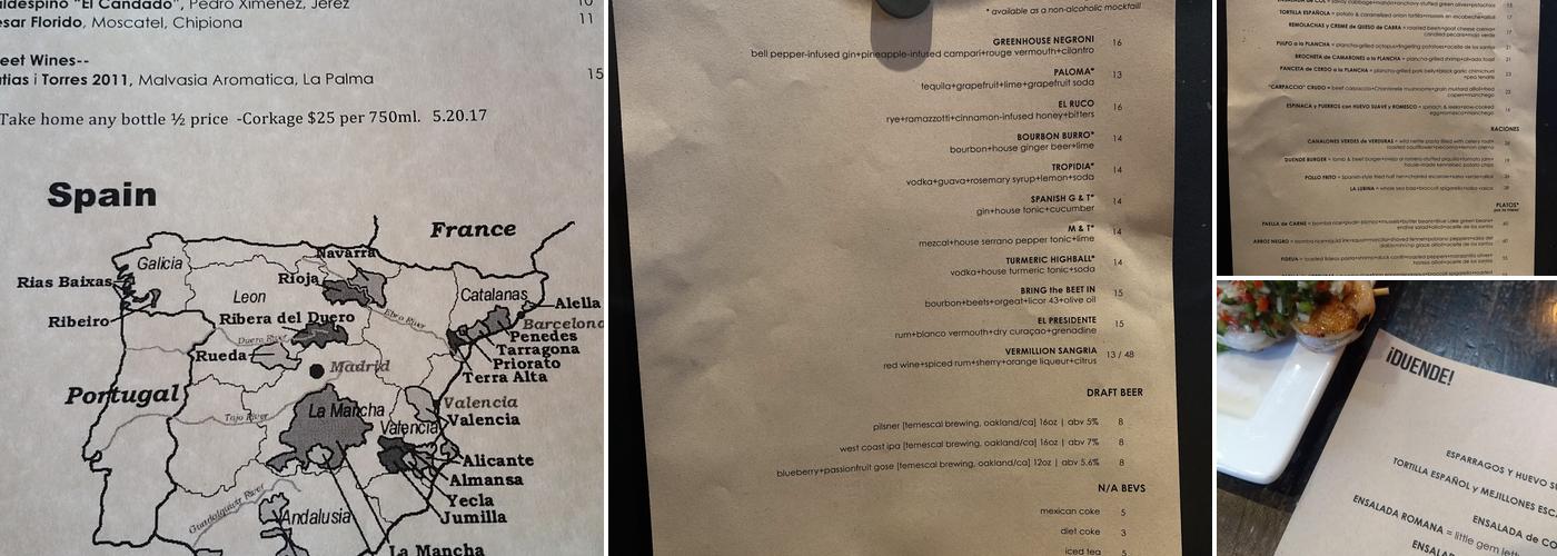 Duende Menu