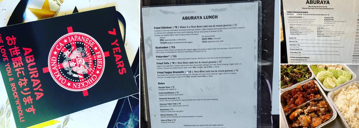 Aburaya Menu