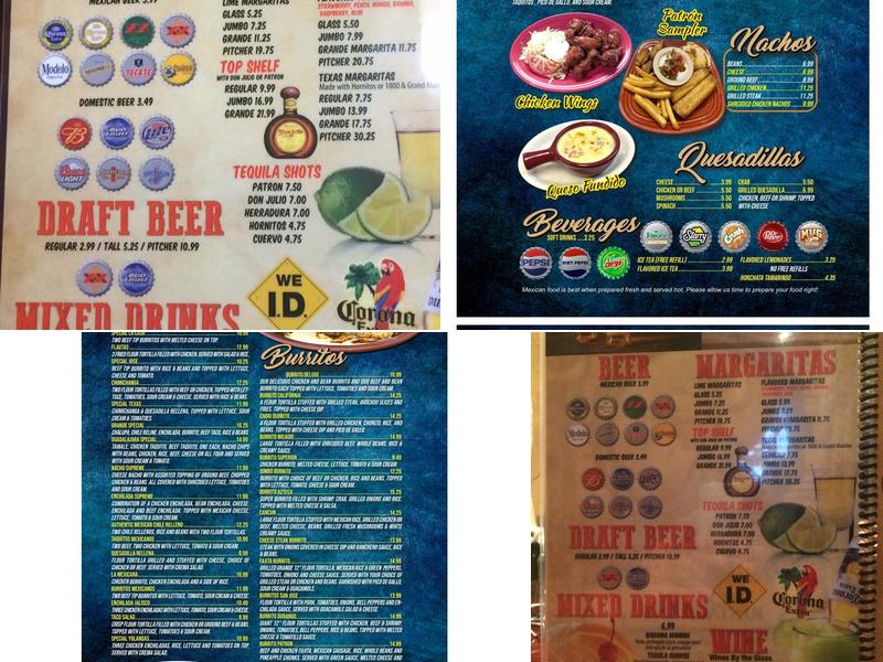 Don Patron Waynesburg Menu