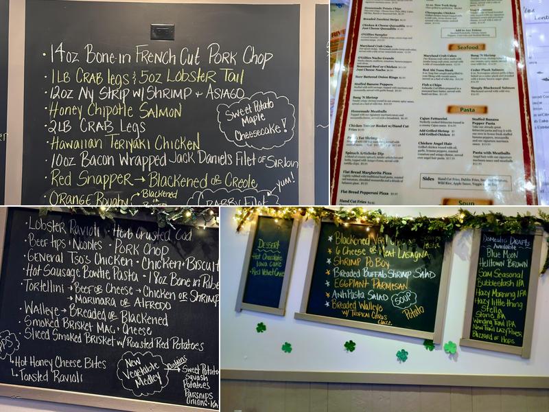 O'Gillies Pub & Restaurant Menu