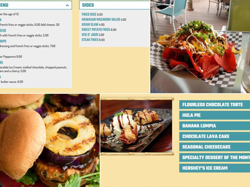 Tropics Menu