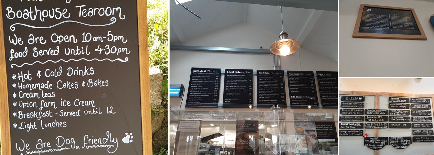 The Boathouse Tea-room Menu