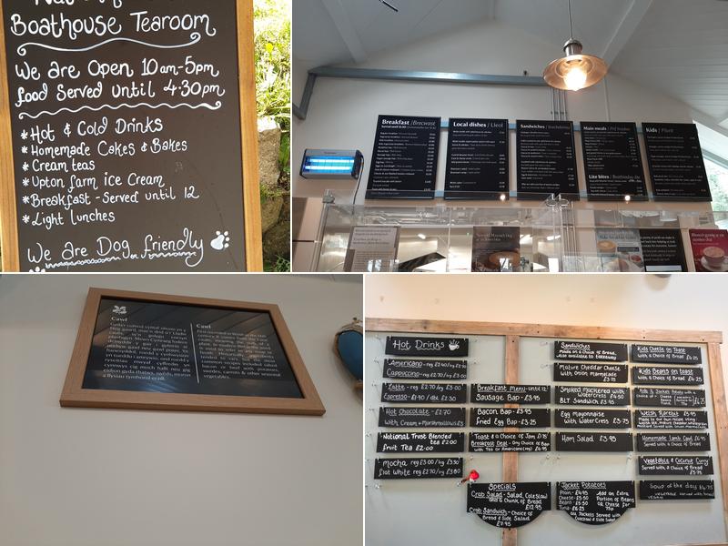 The Boathouse Tea-room Menu