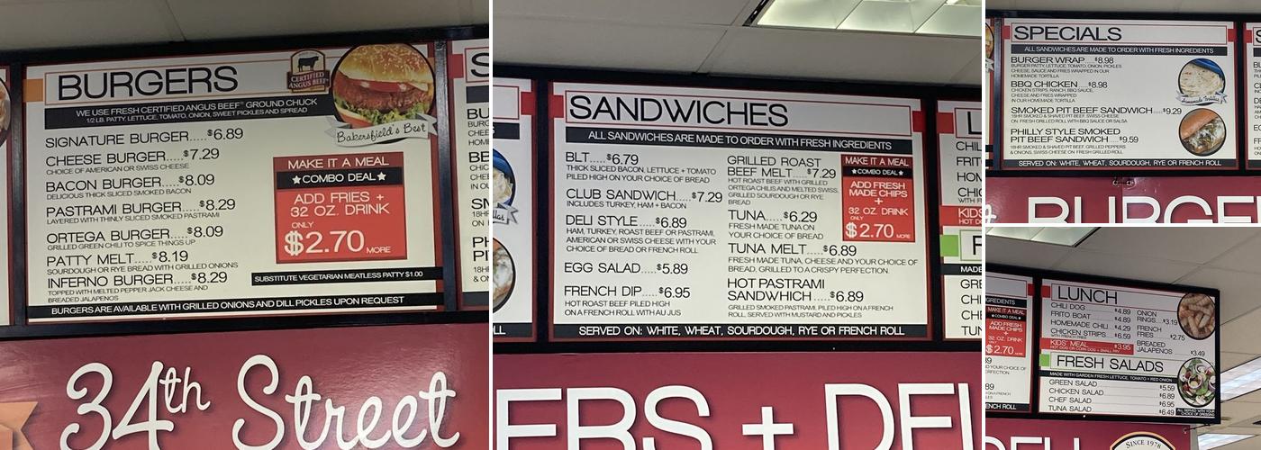 34th St Cafe Bakersfield CA Menu