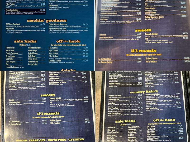 Yesterday’s Home Cookin' Menu