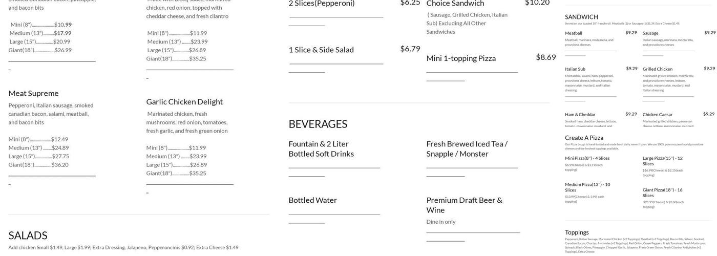Pizza Boy Menu