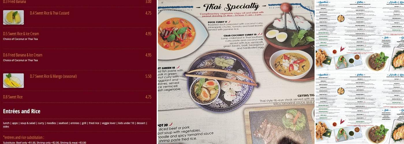 Thai Cottage Menu