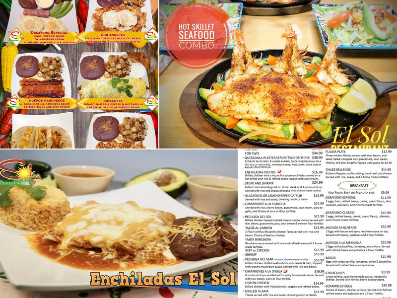 EL SOL RESTAURANT Menu