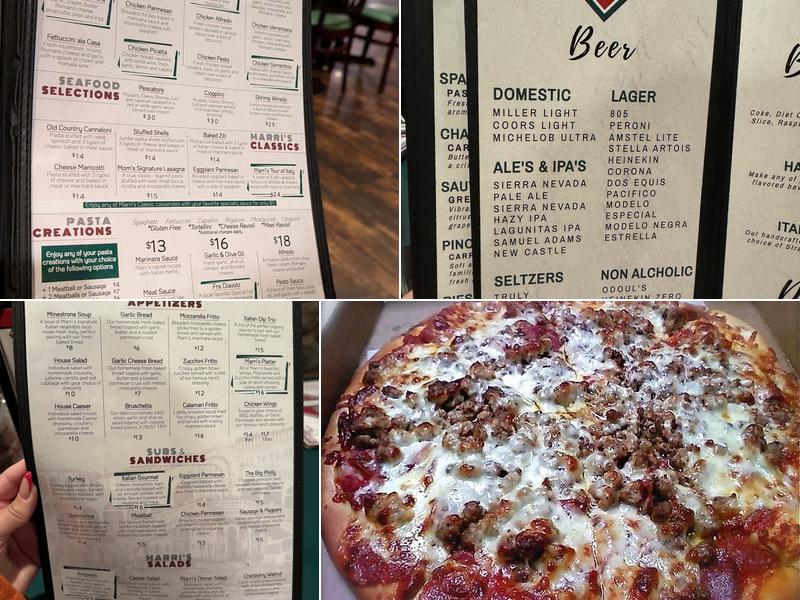 Marri's Pizza & Pasta Menu
