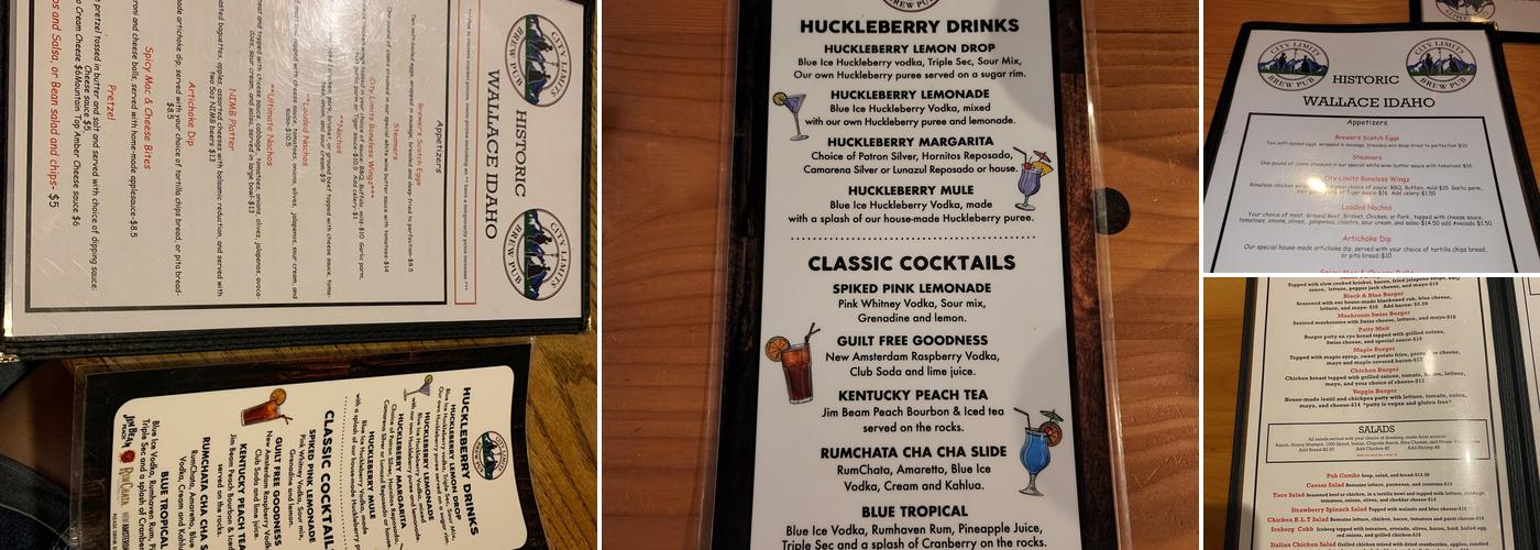 City Limits Pub & Grill Menu