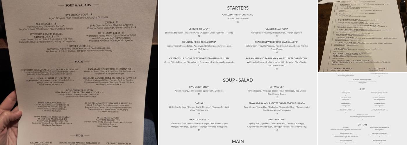 THE RANCH Restaurant & Saloon Menu