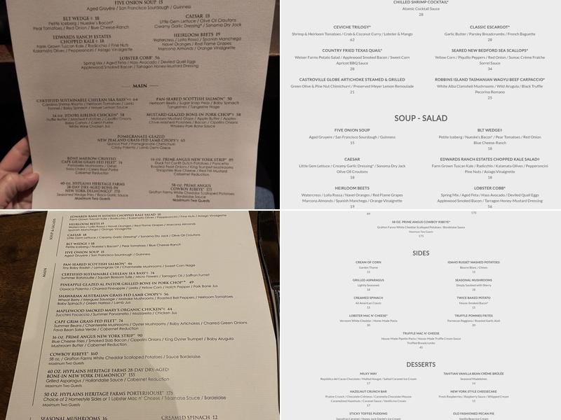 THE RANCH Restaurant & Saloon Menu