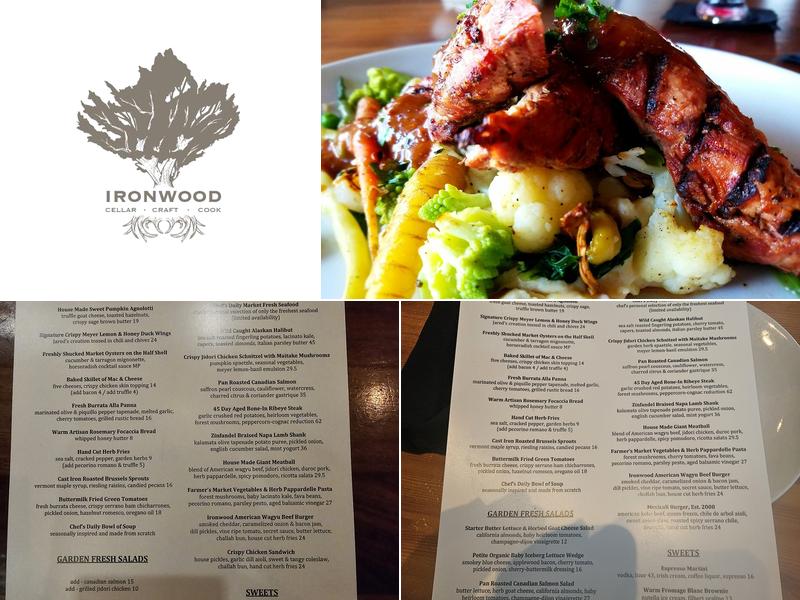 Ironwood Menu