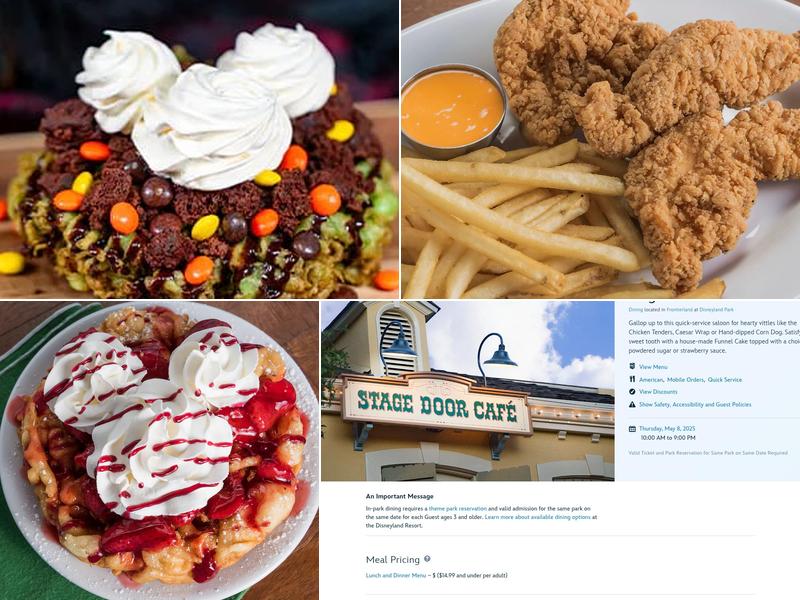 Stage Door Café Menu