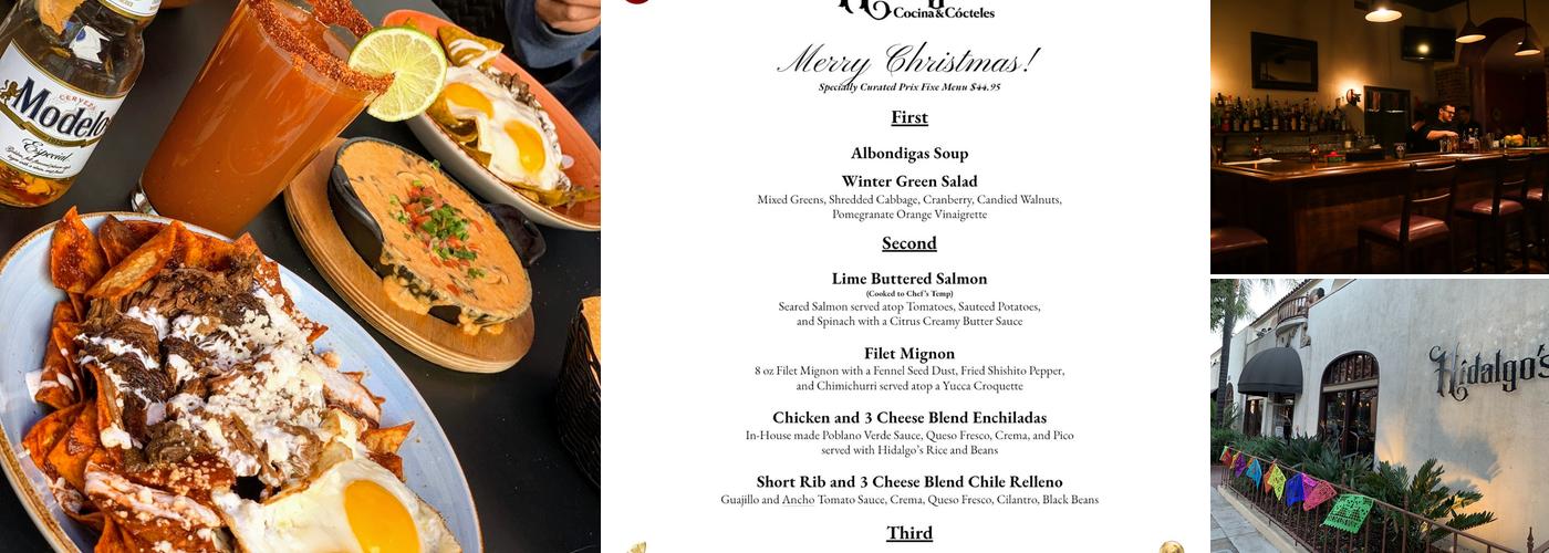 Hidalgo’s Cocina & Cócteles Menu