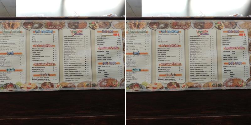 Mini Cafe Menu