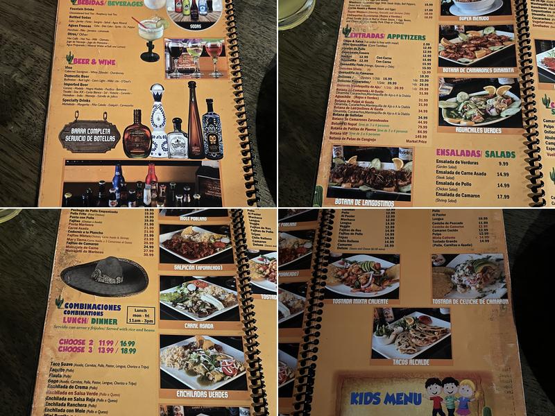 El Nopal Restaurante Menu