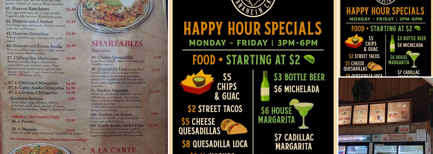 El Farolito Jr. Menu