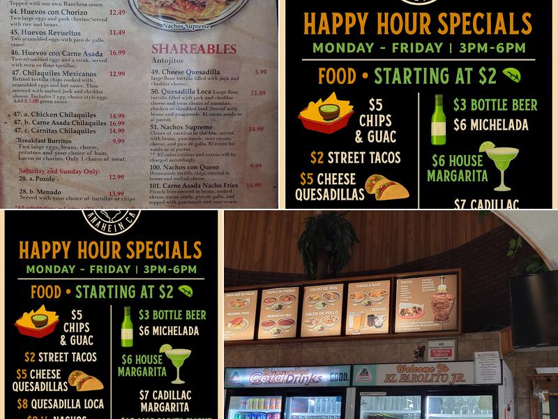 El Farolito Jr. Menu