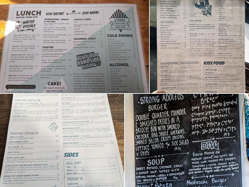 Strong Adolfos Cafe Menu