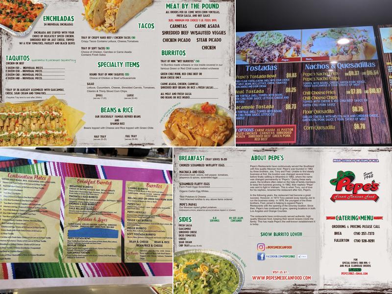 Pepe's Menu