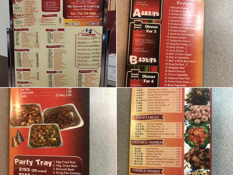 Panda House Restaurant Menu