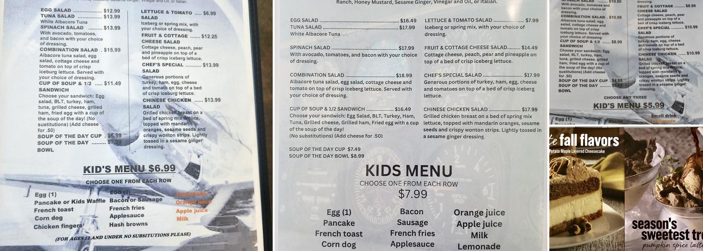 Wings Cafe Menu